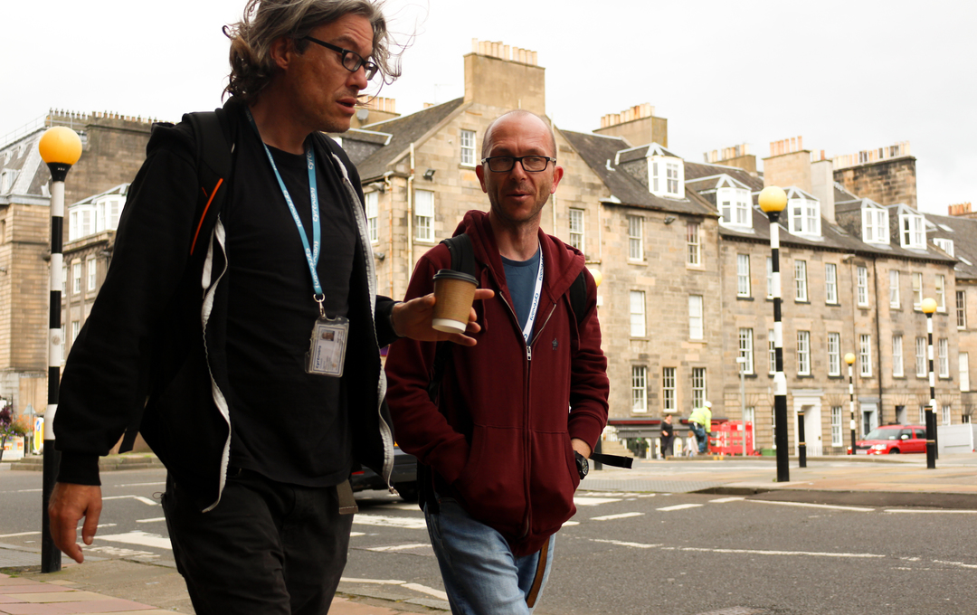mark and nick walking